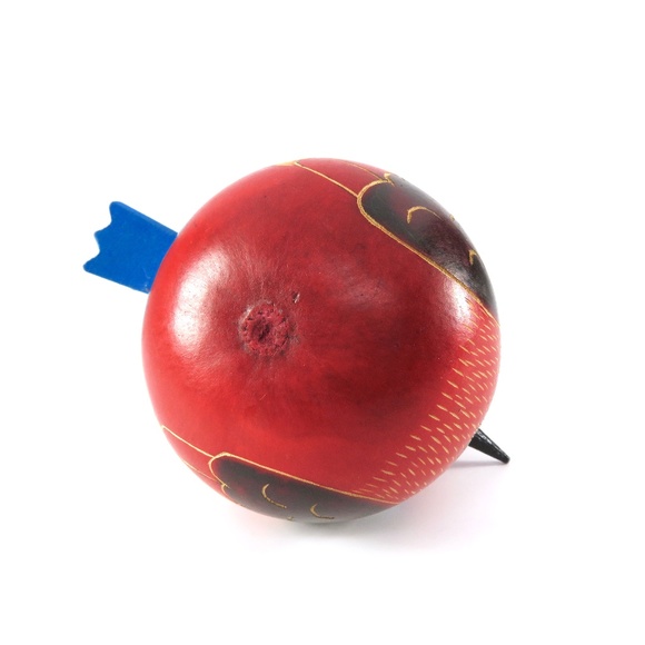 Bird Gourd Ornament, Hand-Painted, Whimsical - Picture 7 of 8